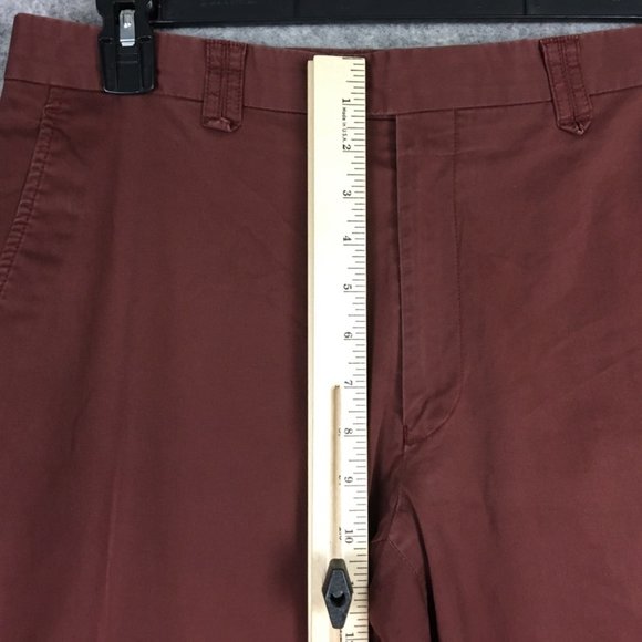 John Varvatos Pants Mens 34x30 Soho Fit Khaki Chino Red Straight Leg Canada Made - Picture 9 of 16